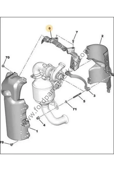 Turbo Isı Kalkan Ust Fıesta 2002-2008 1.4 Tdcı